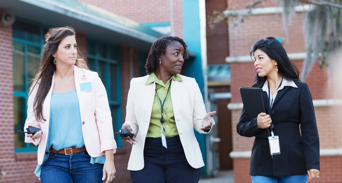 Principals and admins conversing